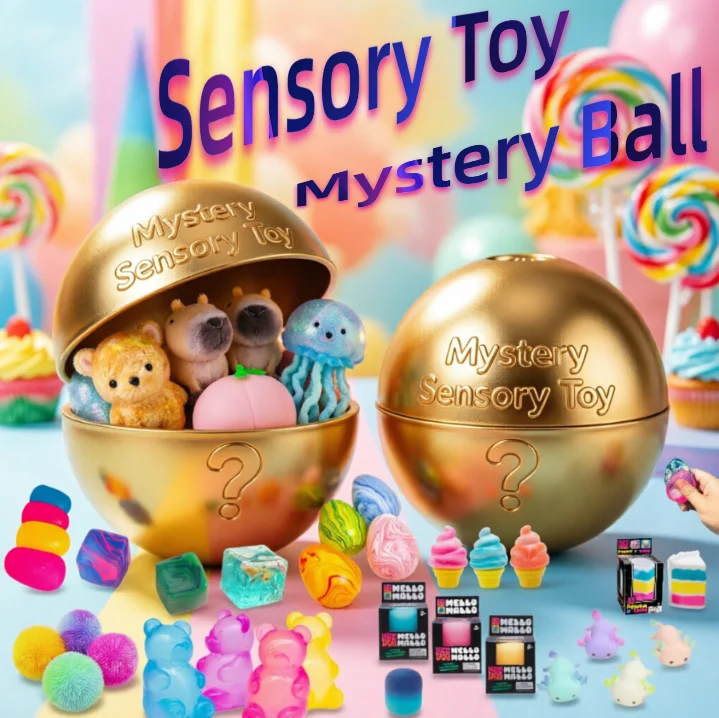 

Mystery Sensory Toy Ball - Surprise Squishy Fidget Blind Box Assorted Squishy Fidget Toys, Anti-stress Surprise Gift for Kids & Adults