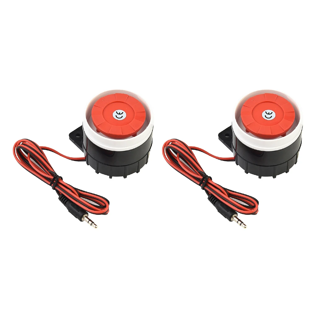DC 12V 120dB Loud Indoor Siren Wired Alarm Piezoelectric Electronic Buzzer Metal ABS Housing For Home Security System Protection