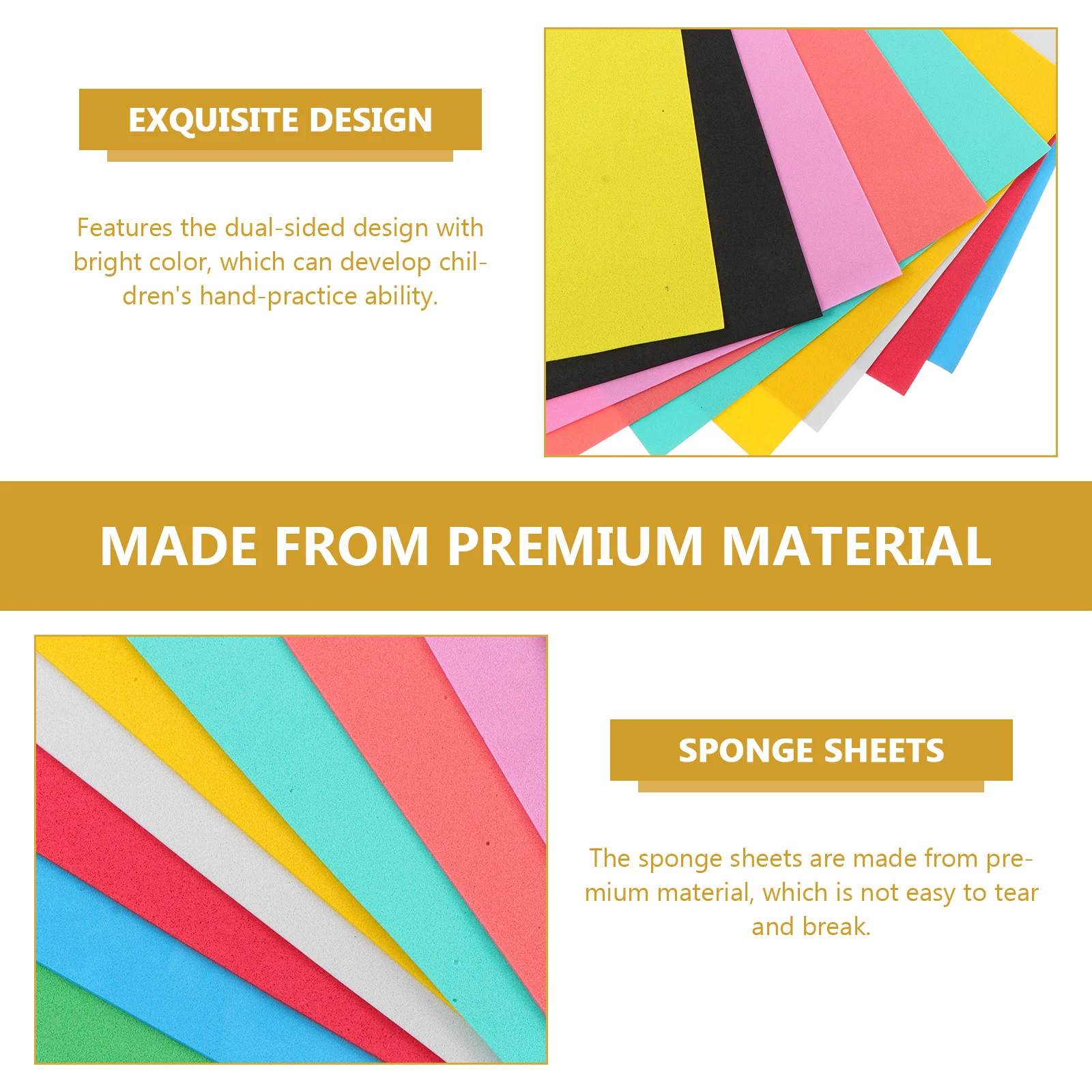 30 folhas de papel dobrável colorido diy, folhas de esponja de cor brilhante, design de dupla face, fácil de cortar, dobrar, fabricação de artesanato