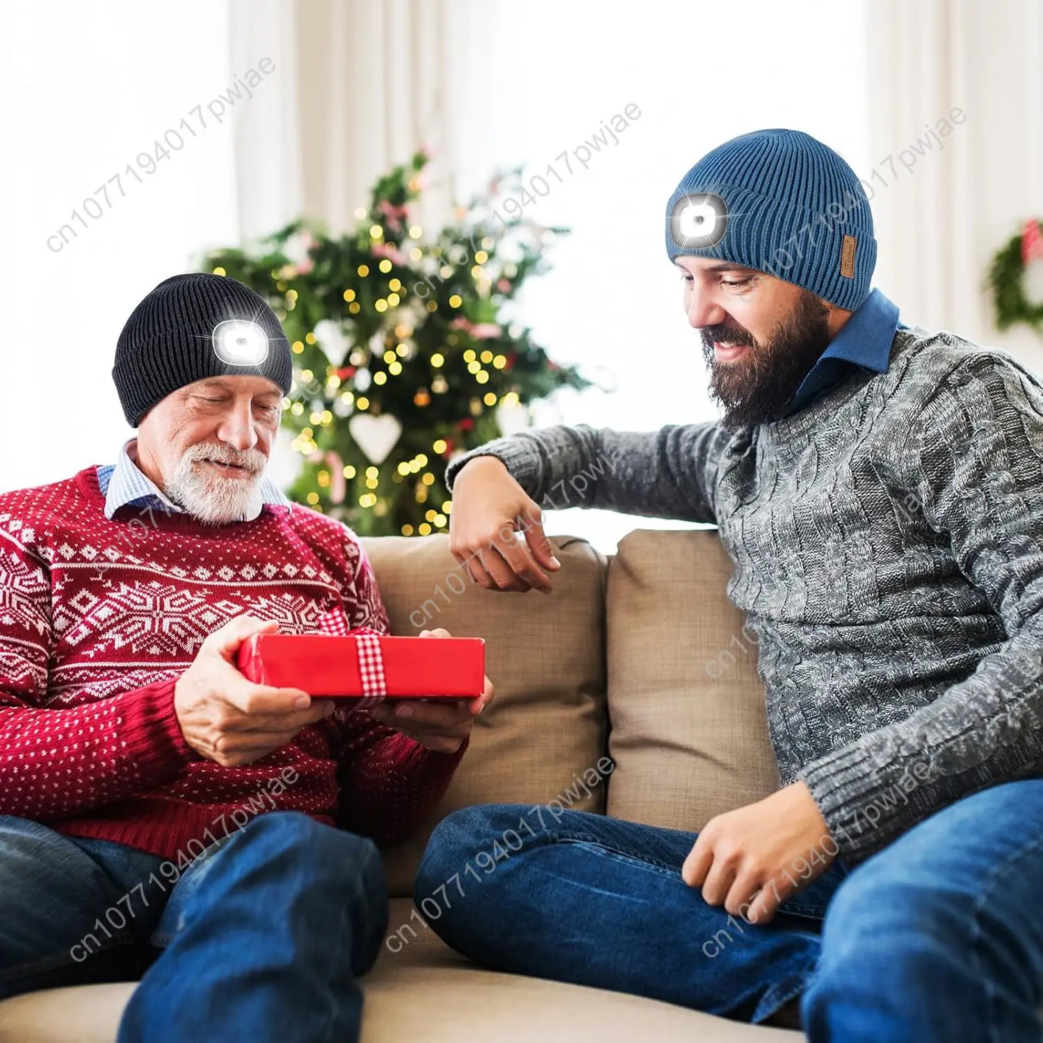 Etsfmoa шапка унисекс с подсветкой, теплая вязаная шапка на флисовой подкладке, подарки для мужчин и женщин, перезаряжаемая светодиодная шапка