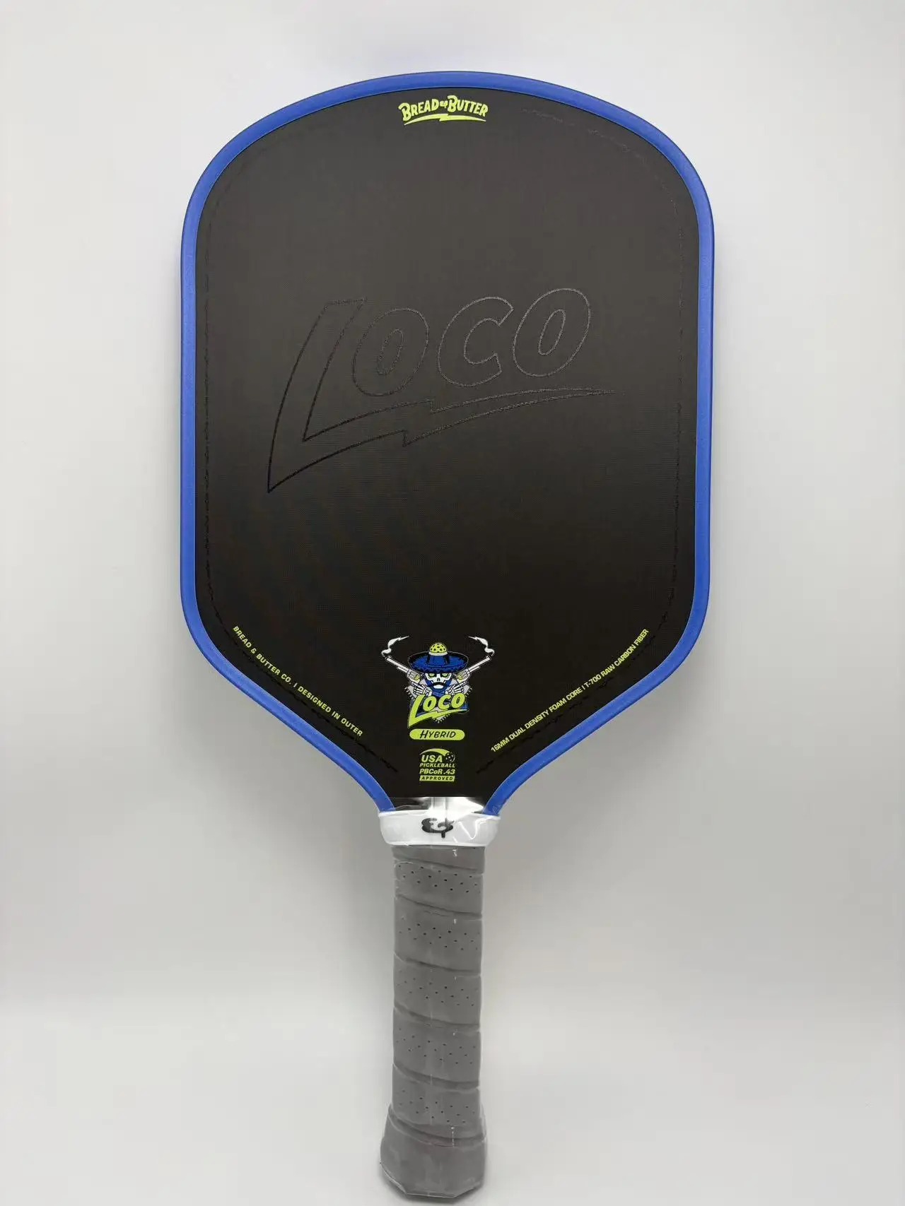 Bread and Butter Loco Original 1:1 with logo 16mm Dual-Density Foam Core Hybrid Elongated T700 Carbon Fiber Pickleball Paddle