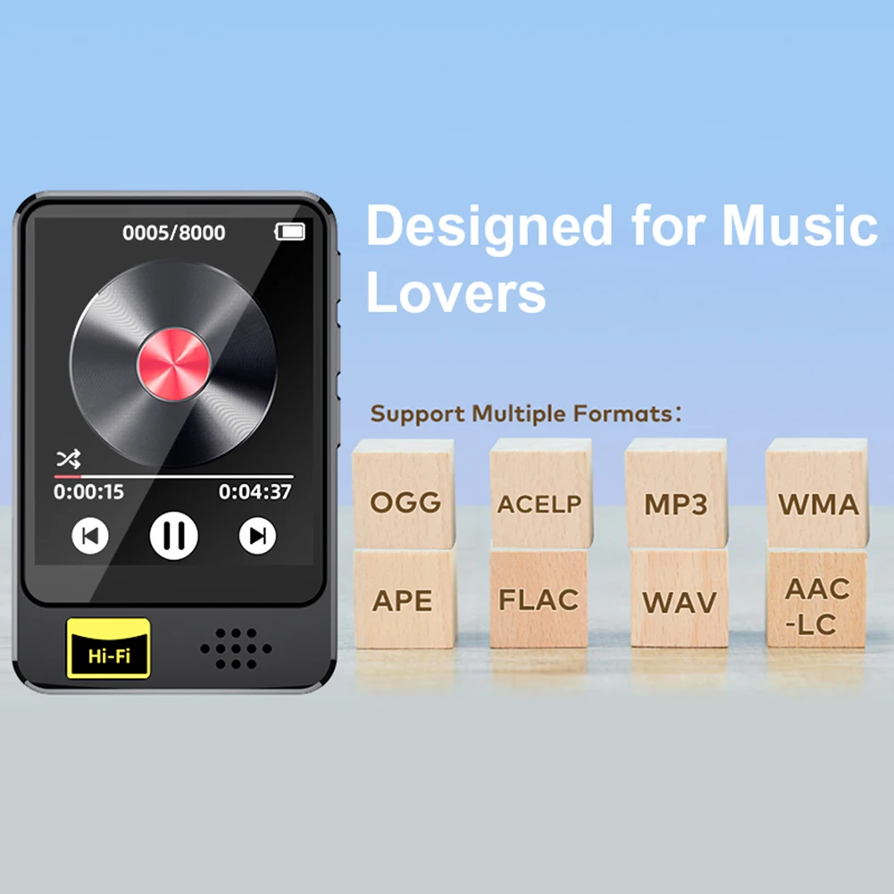طالب ووكمان بشاشة لمس كاملة MP3 ومشغل MP4 ، متوافق مع بلوتوث من من من من من من من من ضمن ضمن مجموعة ال 8 ، محب موسيقى 16 32 64 جيجابايت ، 1.8 بوصة