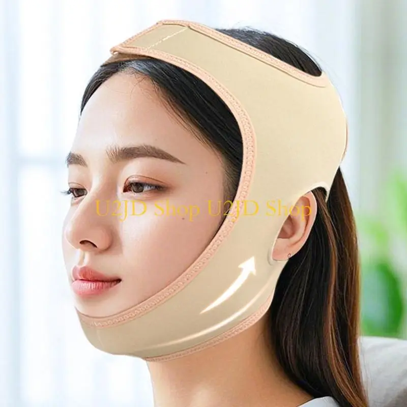 U2JD Tái sử dụng Dây đeo giảm béo, Mặt nạ v, Băng nâng mặt, Chin Up Bản vá quà tặng