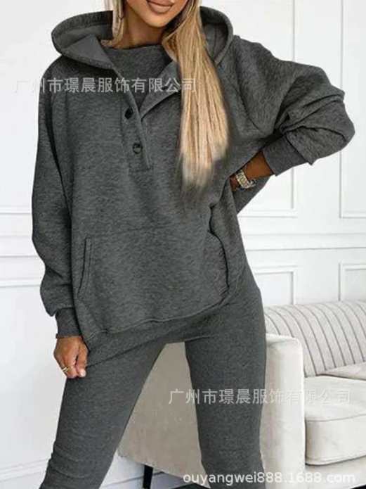 

Innocent and Lively Girls, Casual, Comfortable, Loose Fitting Sports Long Sleeved Hooded Lining Clothes, Quick Hair