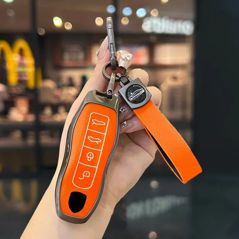 자동차 키 케이스 커버 쉘, 포르쉐 파나메라 스파이더 카레라 마칸 박스터 카이맨 카이엔 911 970 981 991 키체인 액세서리