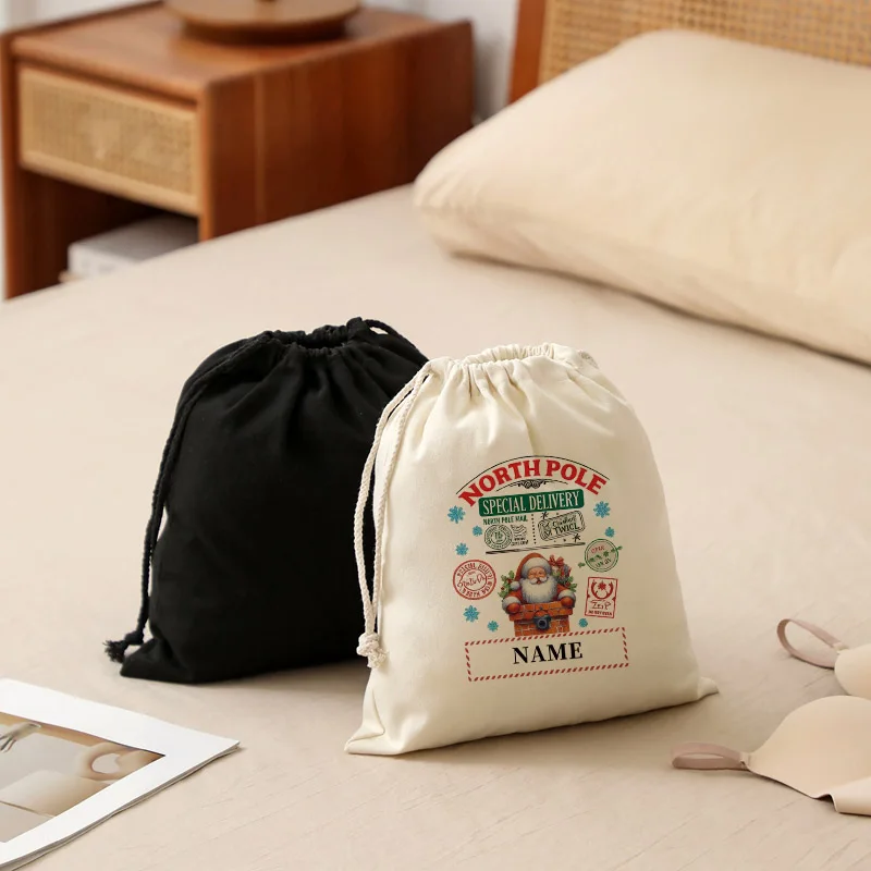 حقيبة هدايا مخصصة لعشية عيد الميلاد من North Pole Santa Sack للأطفال والمراهقين والفتيان والفتيات
