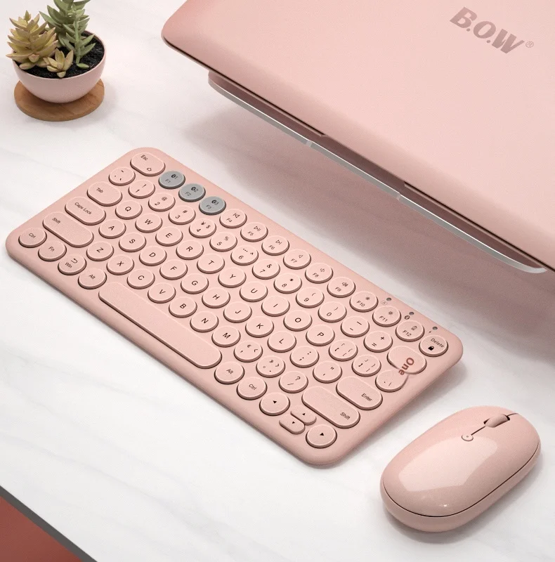 Bow Hb0982sl Wireless Bluetooth Keyboard Mouse Phone Tablet Laptop Connection Typing Dedicated Portable Office Compact Keyboard