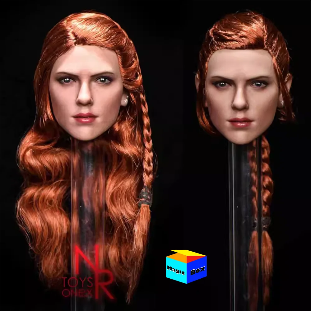 In Stock NRTOYS 1/6 NR30 Female Soldier Black Widow 7.0 Superhero Hair Transplant Head Carving Model For 12in Action Figure Toy