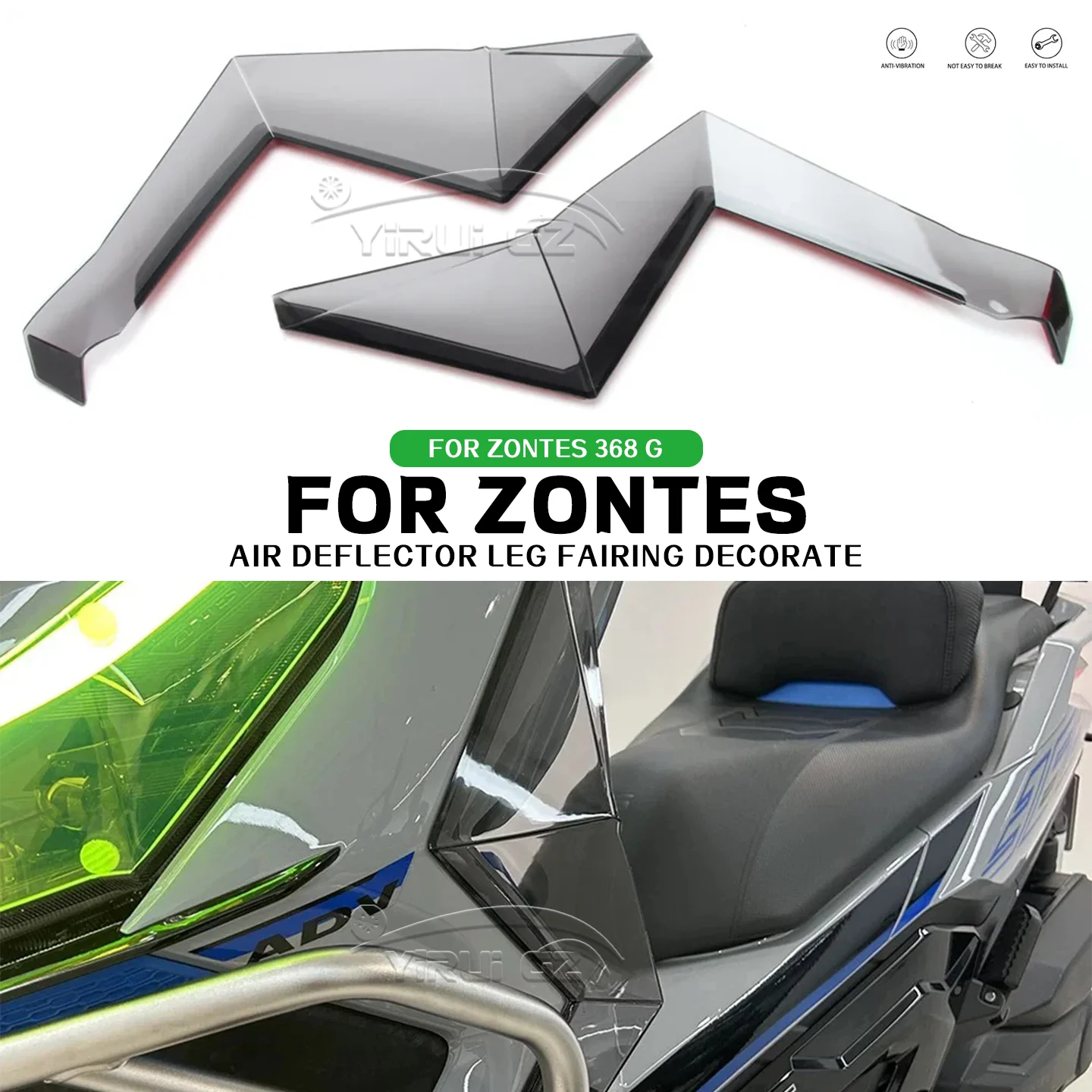 

Motorcycle Accessories For ZONTES 368 G 368G 368-G Leg Fairing Air Deflector Leg Fairing Decorate Wind Deflector Side Windshield