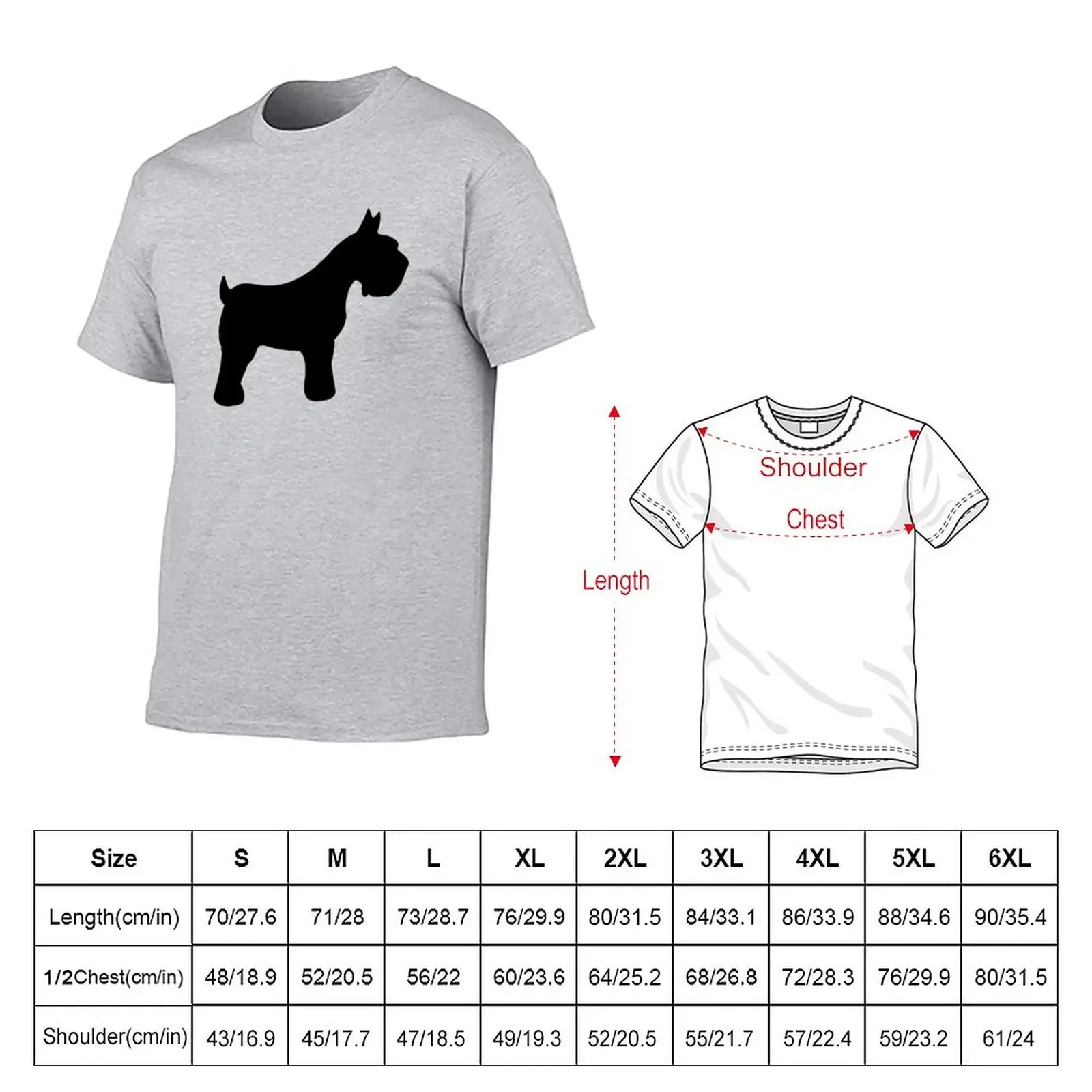 Schnauzer T-Shirt summer clothes graphic t shirts Blouse t shirts for men cotton