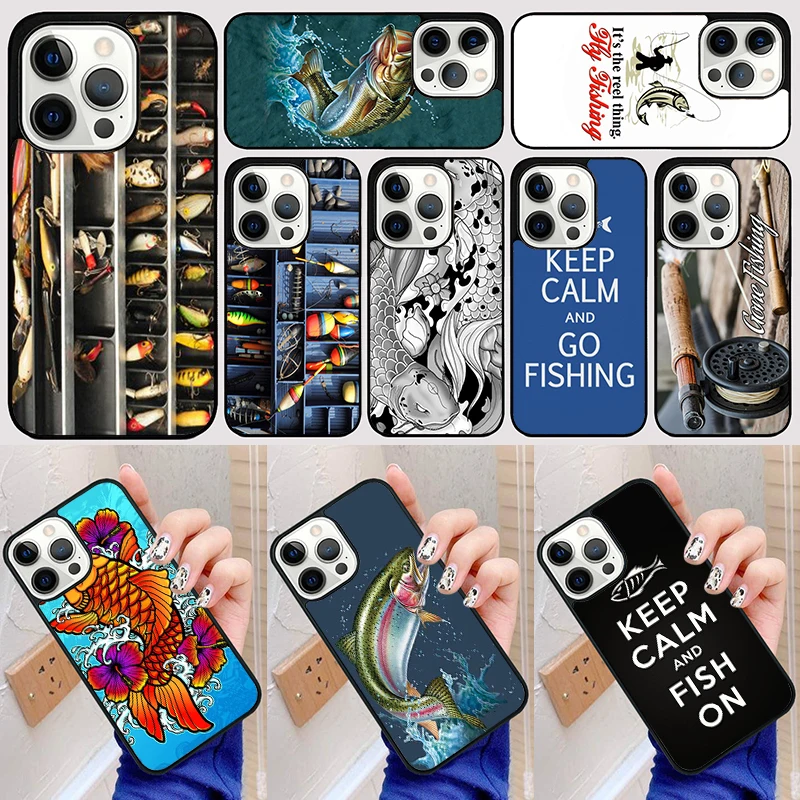 Caja de pesca pesca de carpa funda trasera de teléfono para iPhone 17 Air 16 15 14 13 11 12 Pro Max Plus Fundas Coque