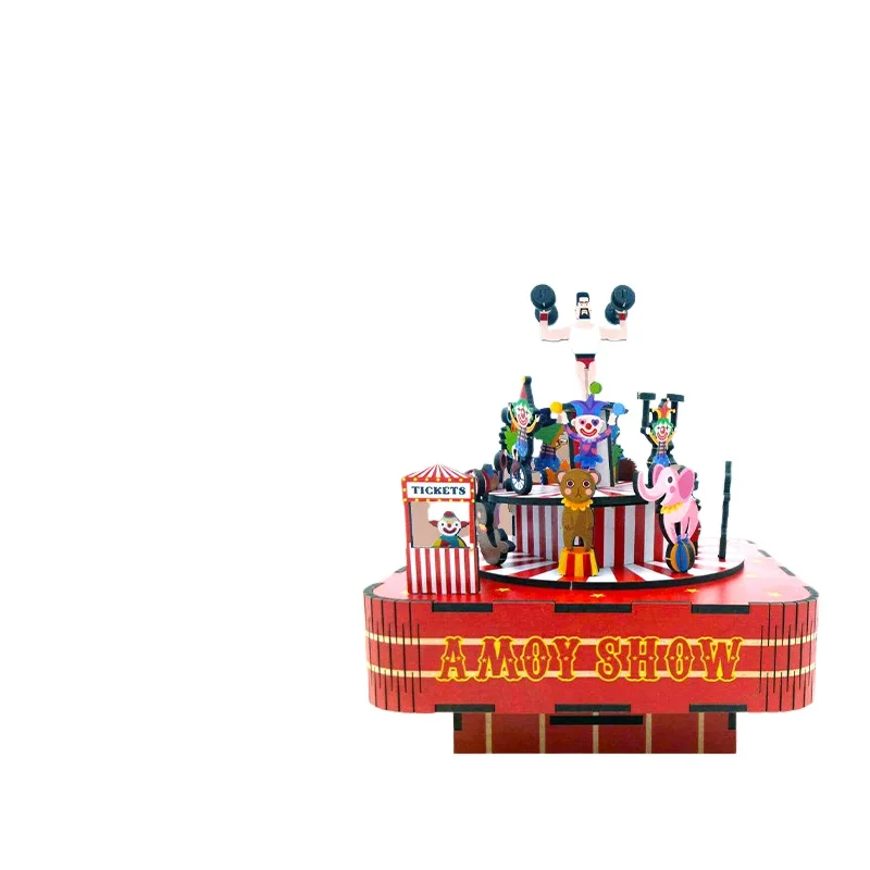 

Music box rotating hand-assembled cartoon creative gift music box ornament