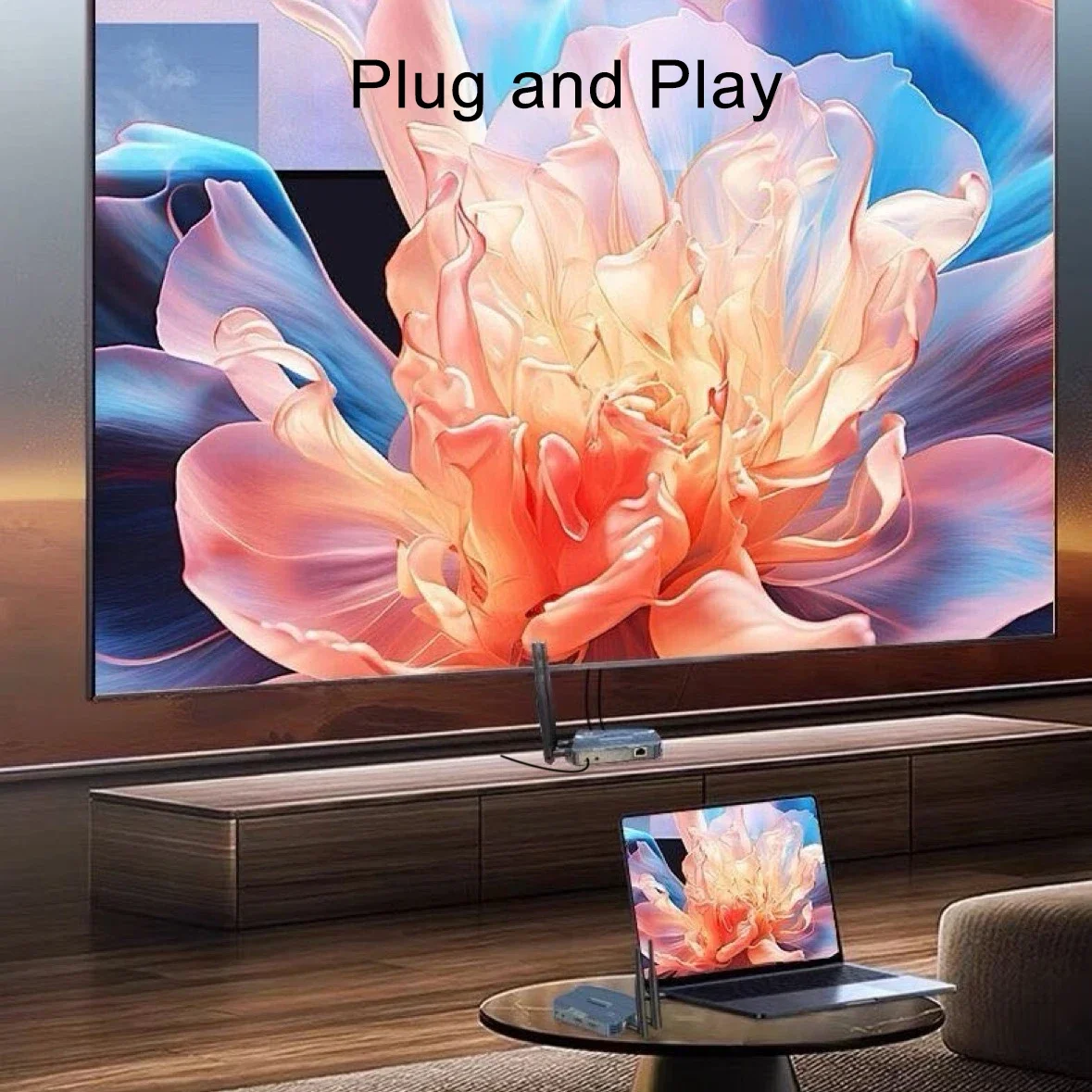 เครื่องส่งสัญญาณวิดีโอไร้สาย 1080p 4K 250M และตัวรับสัญญาณ HDMI Extender Adapter สำหรับสะท้อนหน้าจอ กล้อง คอมพิวเตอร์ไปยังทีวีหรือจอภาพ