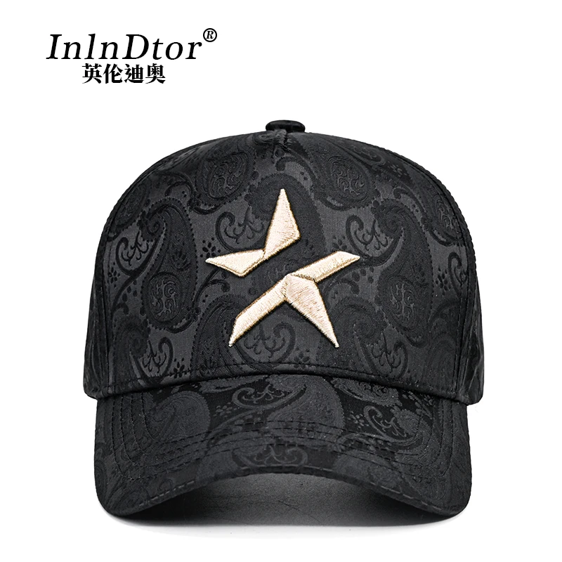 2022tall Crown Hat Male Baseball Cap Cashew Printing XINGX 3dstereo Embroidered Peaked Cap Men