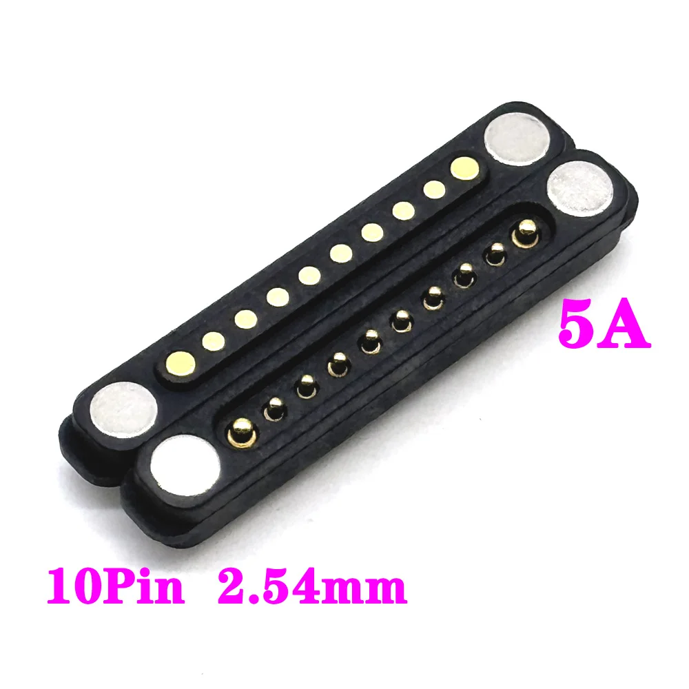 5A 4P wasserdichter DC magnetischer Pogo-Pin-Stecker 36V Pogopin männlich weiblich mit Ohren federbelastete DC-Steckdose