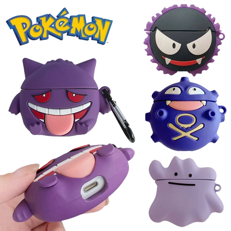 

Pokemon Gengar Ditto Earphone Case for Airpods 1/2 3 Pro Cartoon Wireless Bluetooth Headset Soft Case Silicone Protective Cover