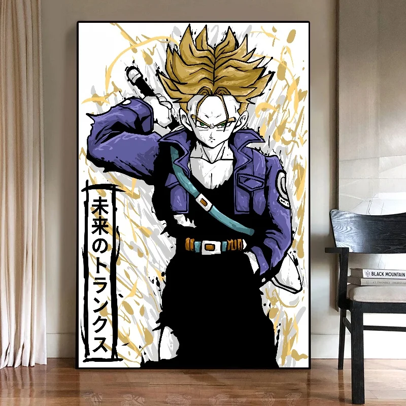 Canvas Painting Hot-blooded Anime Dragon Ball Z Super Saiya 3 Vegeta IV Son Goku Wall Art Prints Picture for Home Decor Art New