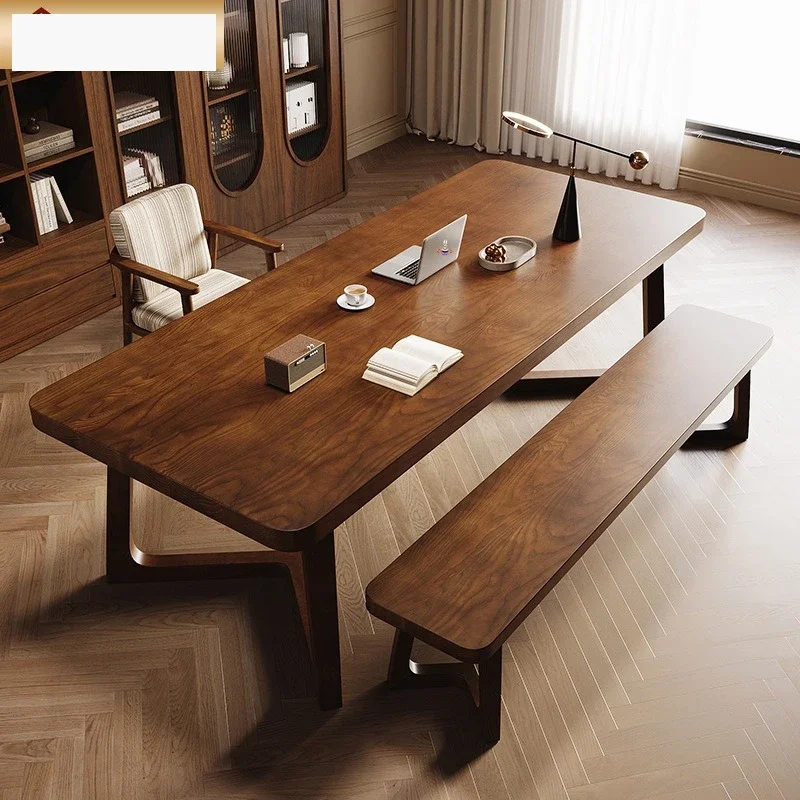 Nordic all-solid wood dining table and chair combination household dining table small apartment desk ash wood dining tabl