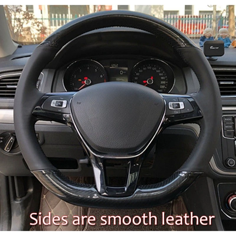 Anti-Slip Wildleder Leder Auto Lenkrad Geflecht Abdeckung Für Volkswagen VW Golf7 Mk7 Neue Polo Jetta Passat B8 Tiguan Sharan