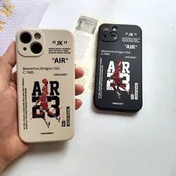 INS Hot Off AIR Sports Shoes Brand Phone Case For iPhone 11 12 13 14 15 Pro Max XS XR 7 8 SE Plus Mini White Back Cover