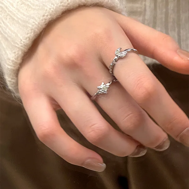 925 Sterling Silber Liebesherz Ausgehöhlter Ring für Frauen und Mädchen, Extrem Feiner Koreanischer Ins-Schmuck, Geschenk, Dropshipping – Detail 32