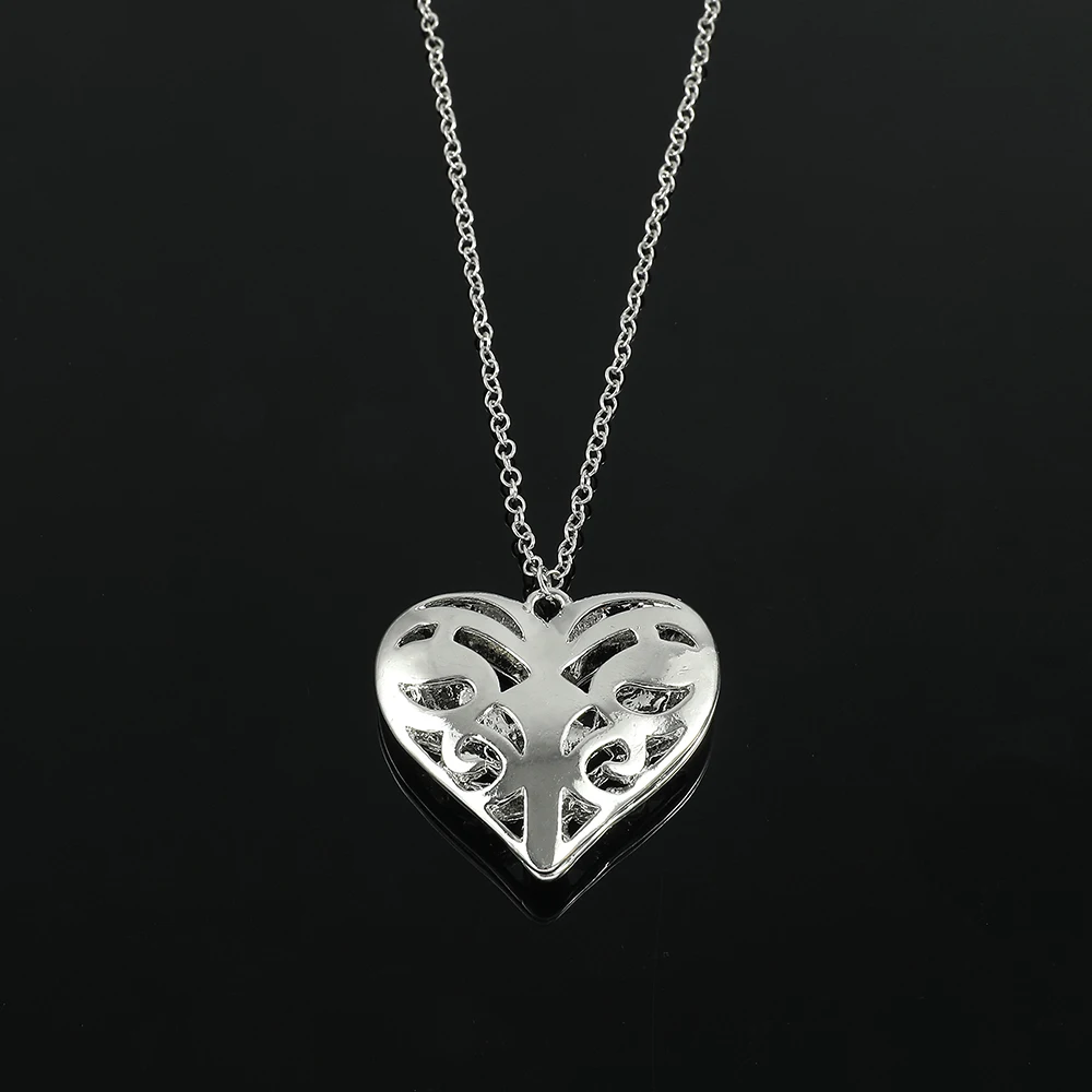 The Vampire Diaries Necklace Originals Family Caroline Forbes Filigree Heart Locket Real Vervain Fashion Pendant Jewelry