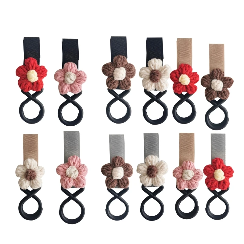 

Baby Stroller Hook Hanger Flower Charm Toddlers Cart Organiser Bag Storage Hanging Rack Infant Supplies Accessories