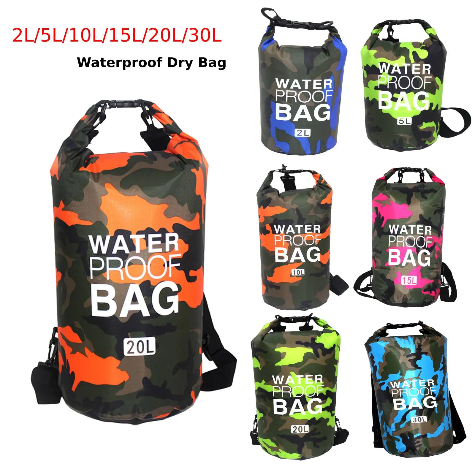 

Outdoor Waterproof Swimming Bag PVC Dry Sack Waterproof Floating Gear Bags for Fishing Boating Kayaking Storage Rafting