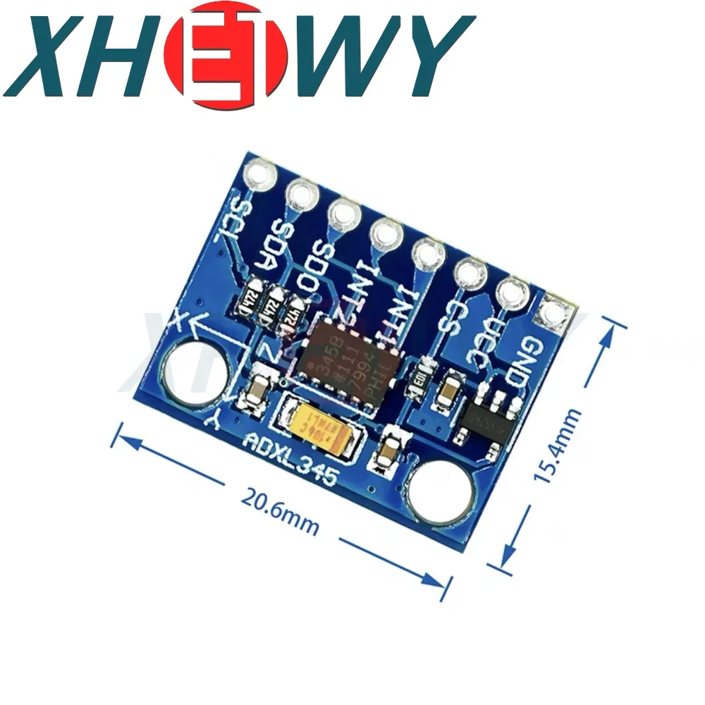 Piezas Digital ADXL345, acelerador de gravedad de tres ejes, módulo de inclinación, transmisión IIC/SPI, 1 GY-291