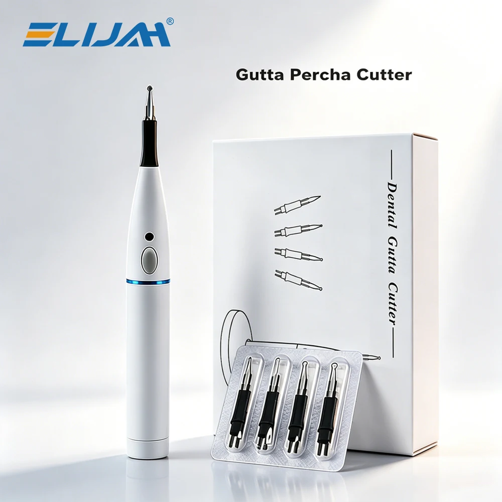 Kit de coupe-gutta-percha sans fil ELIJAH pour dentisterie, chauffage rapide avec 4 embouts réutilisables, outils de coupe pour dents et gencives