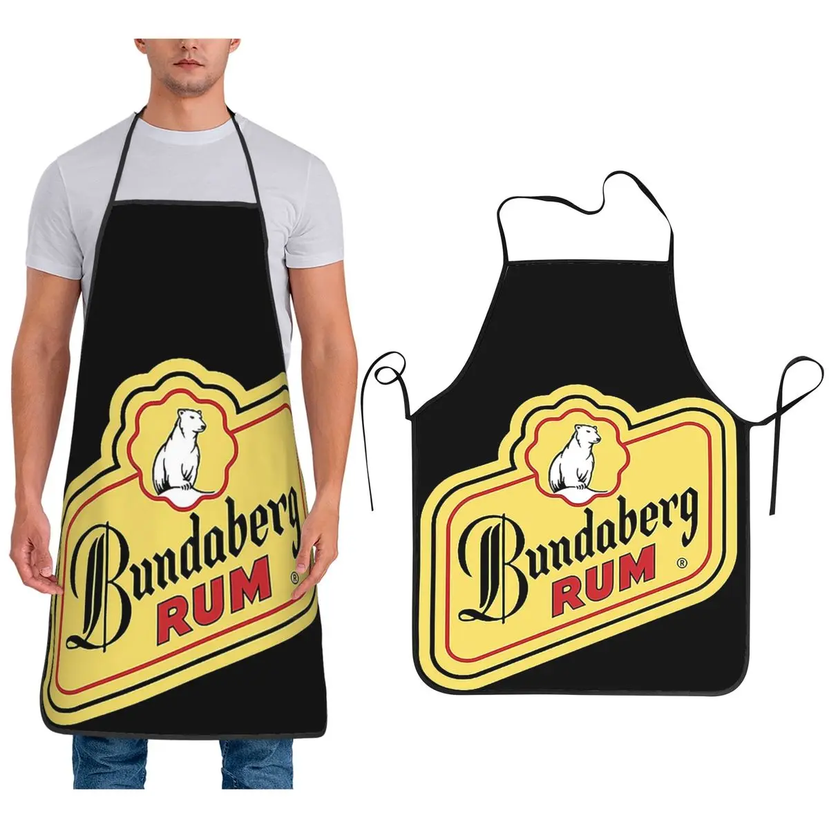 Bundaberg Delantal de ron Chef Cocina Tablier para hornear Babero sin mangas Limpieza de cocina Delantal para mujeres Hombres Pintura