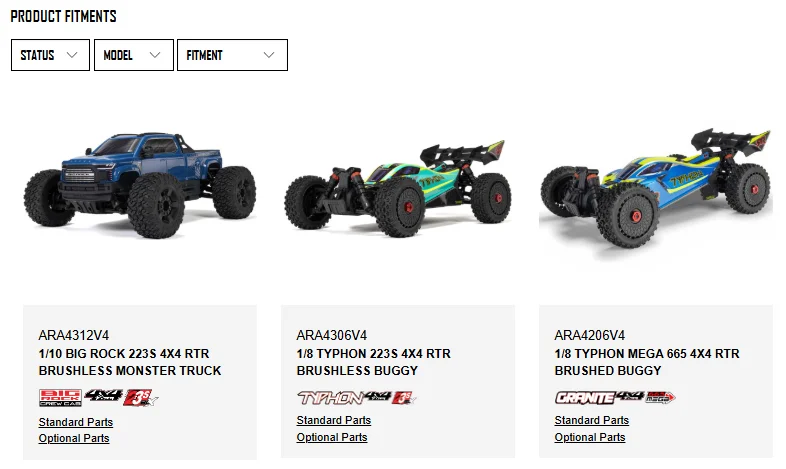 Original ARRMA ARA330846 Rear Suspension Arms For 1/10 BIG ROCK 1/8 TYPHON 1/8 TYPHON MEGA Rc Part