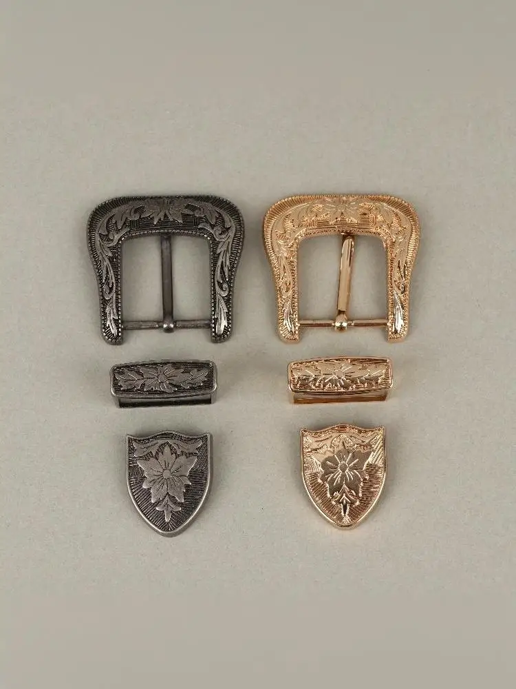 Klasyczna metalowa klamra do paska w stylu vintage z kwiatowym grawerem, zapięcie na szpilkę dla kobiet i mężczyzn, zamiennik do paska do jeansów, kostium na Halloween