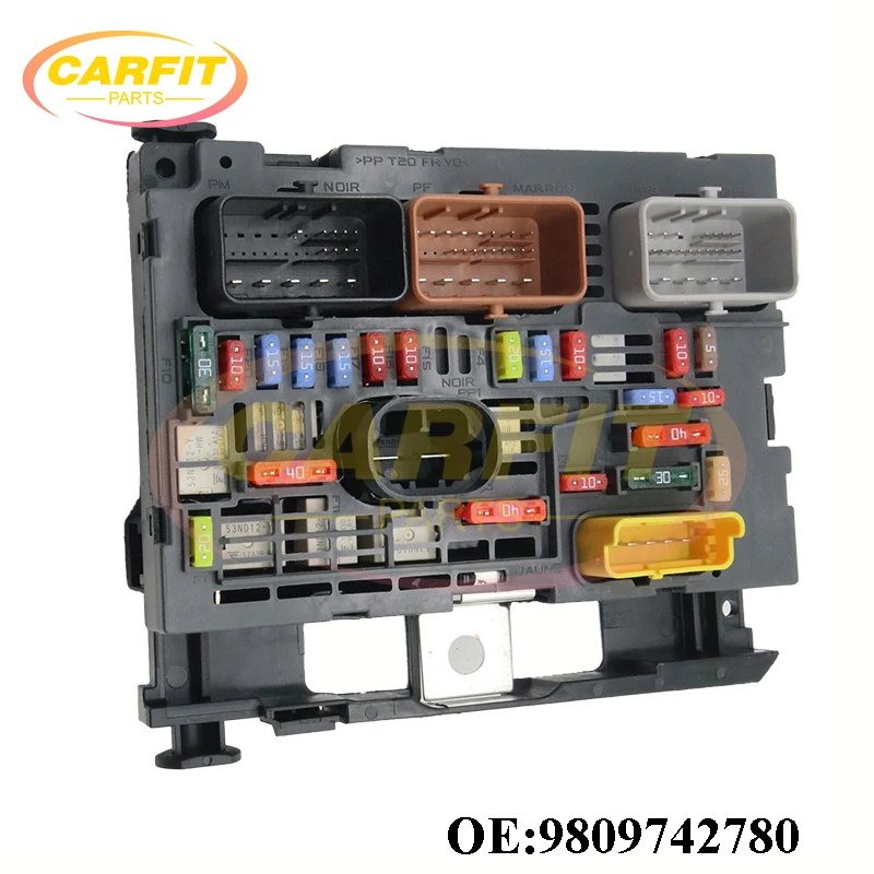 New OEM 9809742780 9664705980 9675877980 Fuse Box Assembly BSM R02=R19 For Peugeot 3008 407 Citroen C5 C4 PICCASO Auto Parts