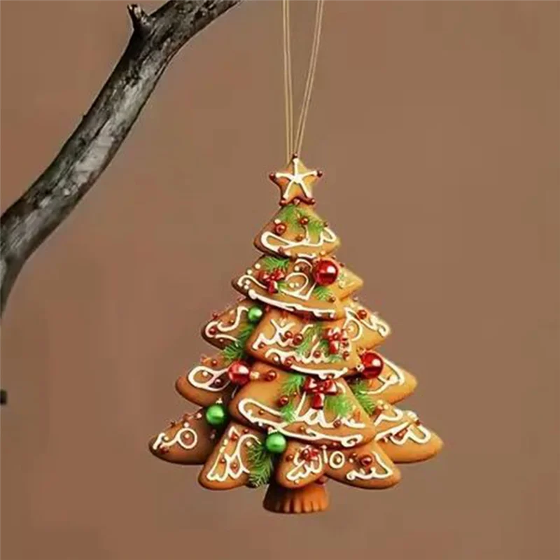 

ABRO-Acrylic Flat Pendant Christmas Tree Decorations Cups Bookshelf Car Pendant Gifts