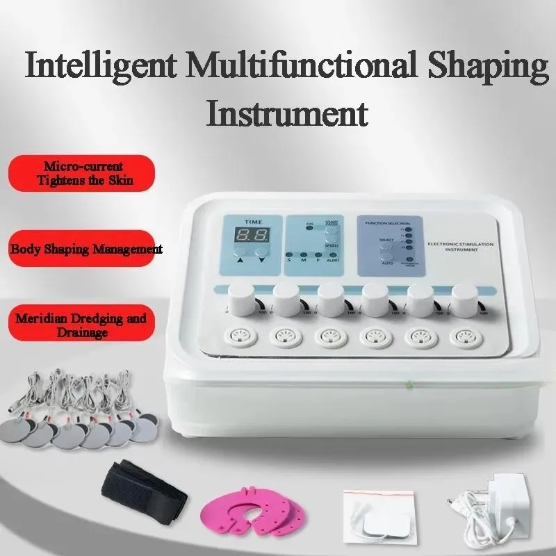 Newest Professional 6 Electro Muscle Stimulation Body Sculpting Machine - EMS Electro Therapy Pain Relief System