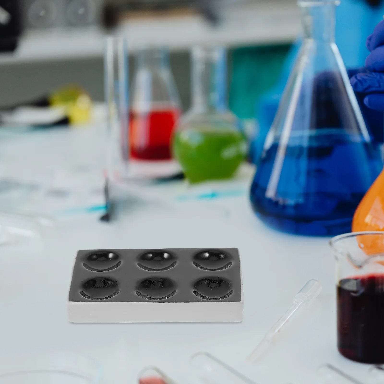 

2Pcs Ceramic Spot Plates Porcelain Smooth Surface 6 Holes Chemical Testing Reaction Plate Scientific Experiment Laboratory Spot