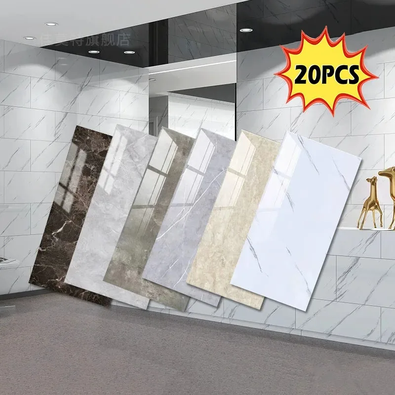 

60X30cm Bathroom Livingroom Decor for Wall Wallpaper Kitchen Waterproof Foor Sticker Vinyl Self-adhesive Tile Wall Sticker