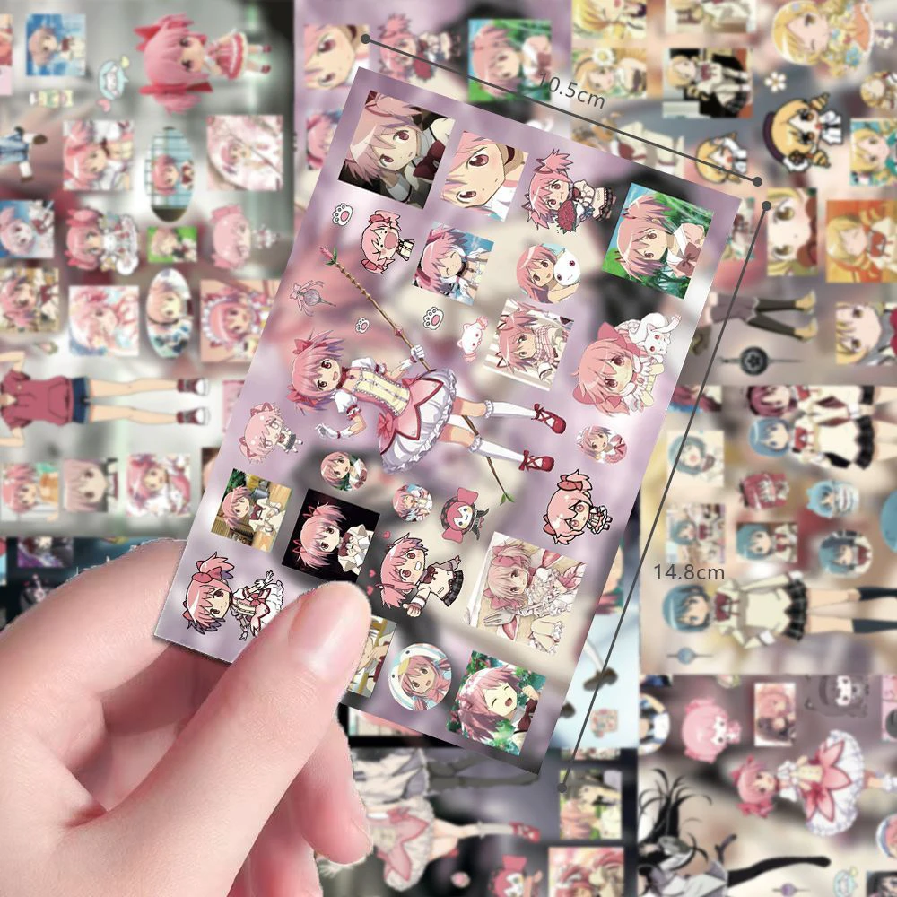 Picture 3: 4/8Sheets Tomoe Mami Anime Stickers Akemi Homura Sakura Kyouko Cartoon Sticker Laptop Luggage Kaname Madoka Miki Sayaka Decals