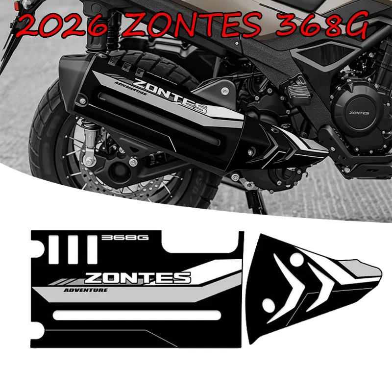 

Motorcycle Exhaust Hood Decal Scooter Refit Accessories Frosted Sticker Waterproof For Zontes 368G 368 G zontes 368g zt368g