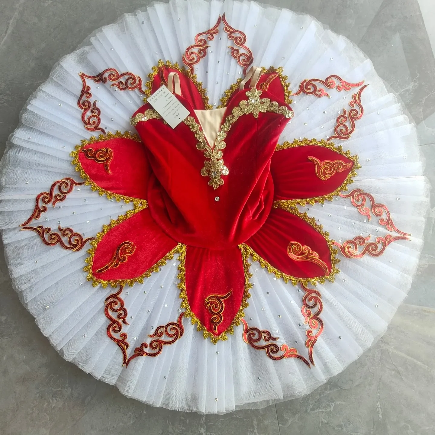 

Red Swan Lake Ballet Dance Tutu Skirt for Girls Performance Competition Dress Children's Ballerina Clothing