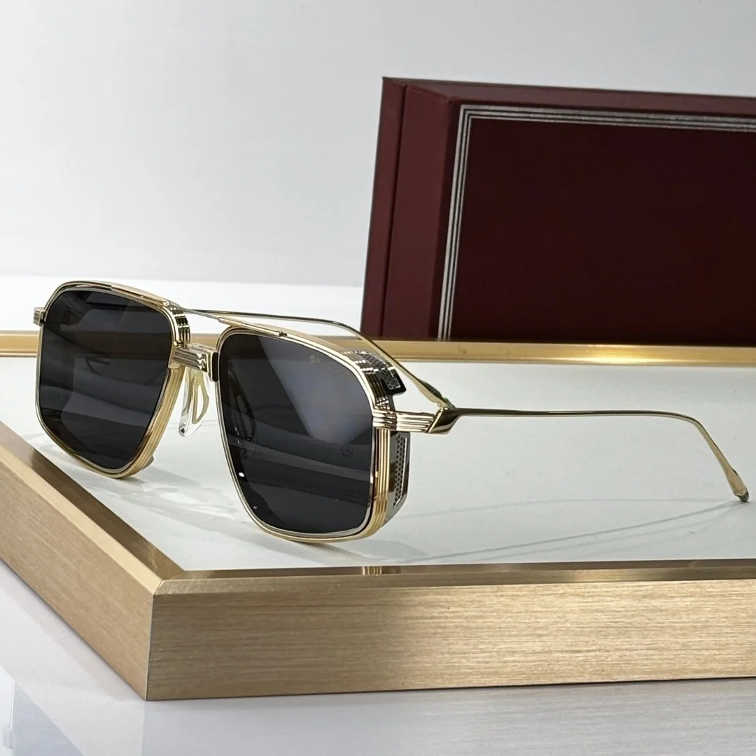 JAGGER 56-16 zonnebril van topkwaliteit voor heren en dames Klassieke 10e verjaardag punk luxe titanium designer zonnebril