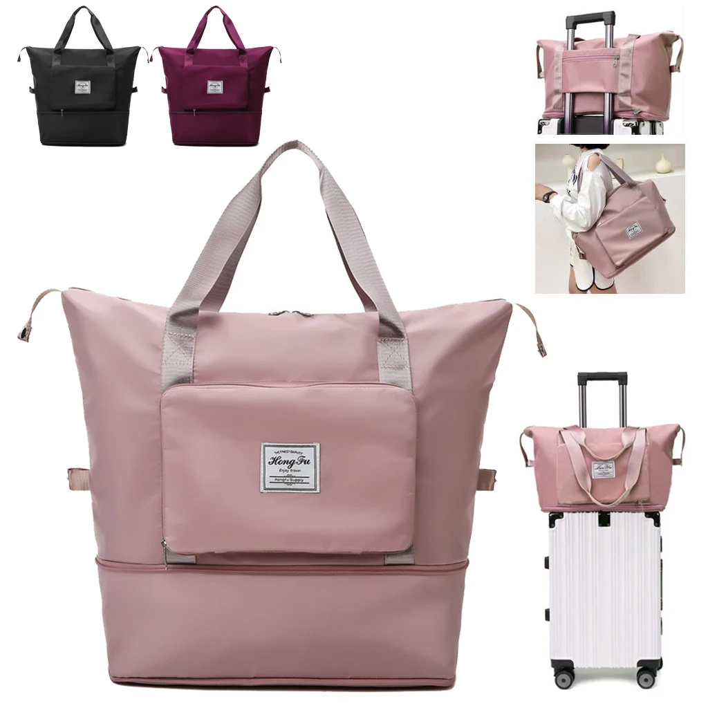 Bolsa de Viagem Dobrável de Grande Capacidade para Mulheres, Bolsa de Bagagem de Mão, Duffel Set, Drop Shipping, Novo, 2021