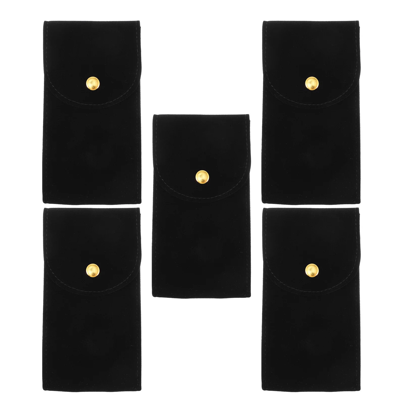 

5Pcs Watch Travel Pouch Snap Button Portable Organizer Case Single Wristwatch Holder Protective Storage Bag Watch Pouch
