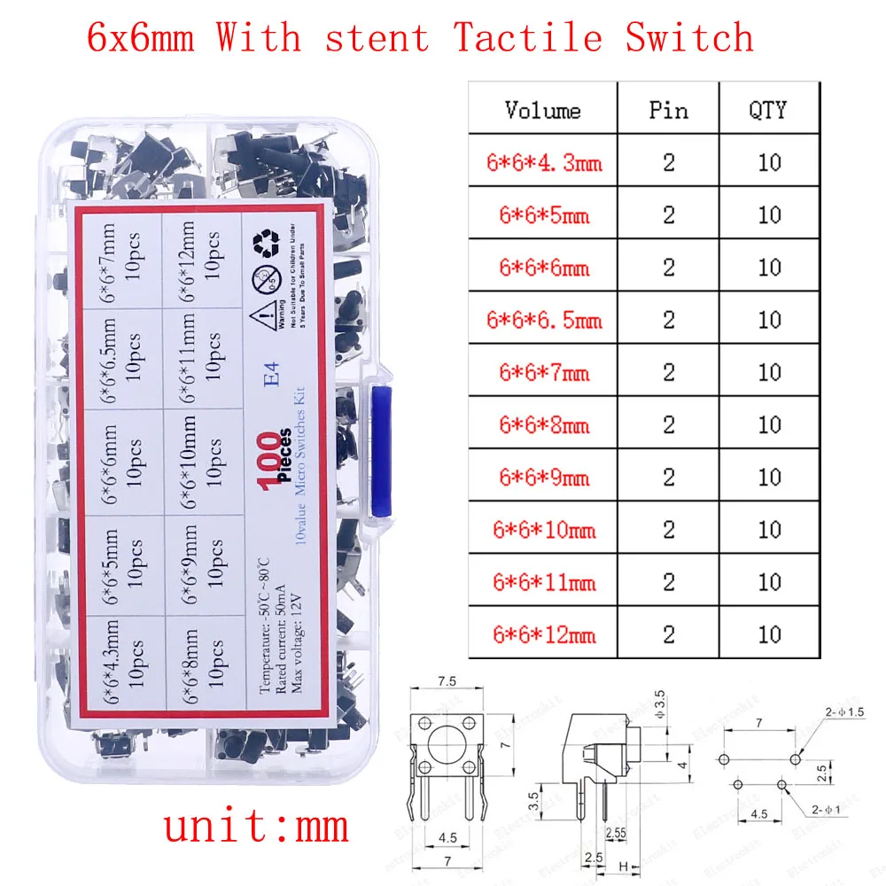 Variant: 100pcs x 10value