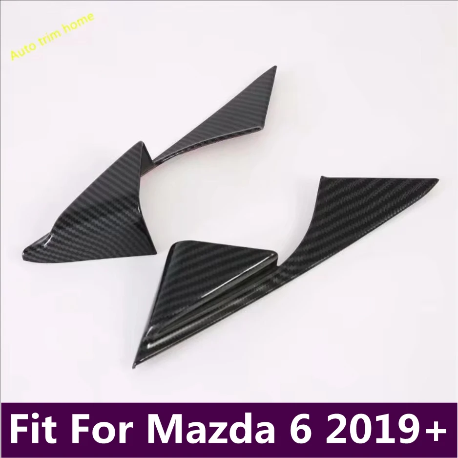 

Side Window Inner Pillar A Decoration Panel Cover Trim Fit For Mazda 6 2019 - 2024 ABS Carbon Fiber Look Car Accessories