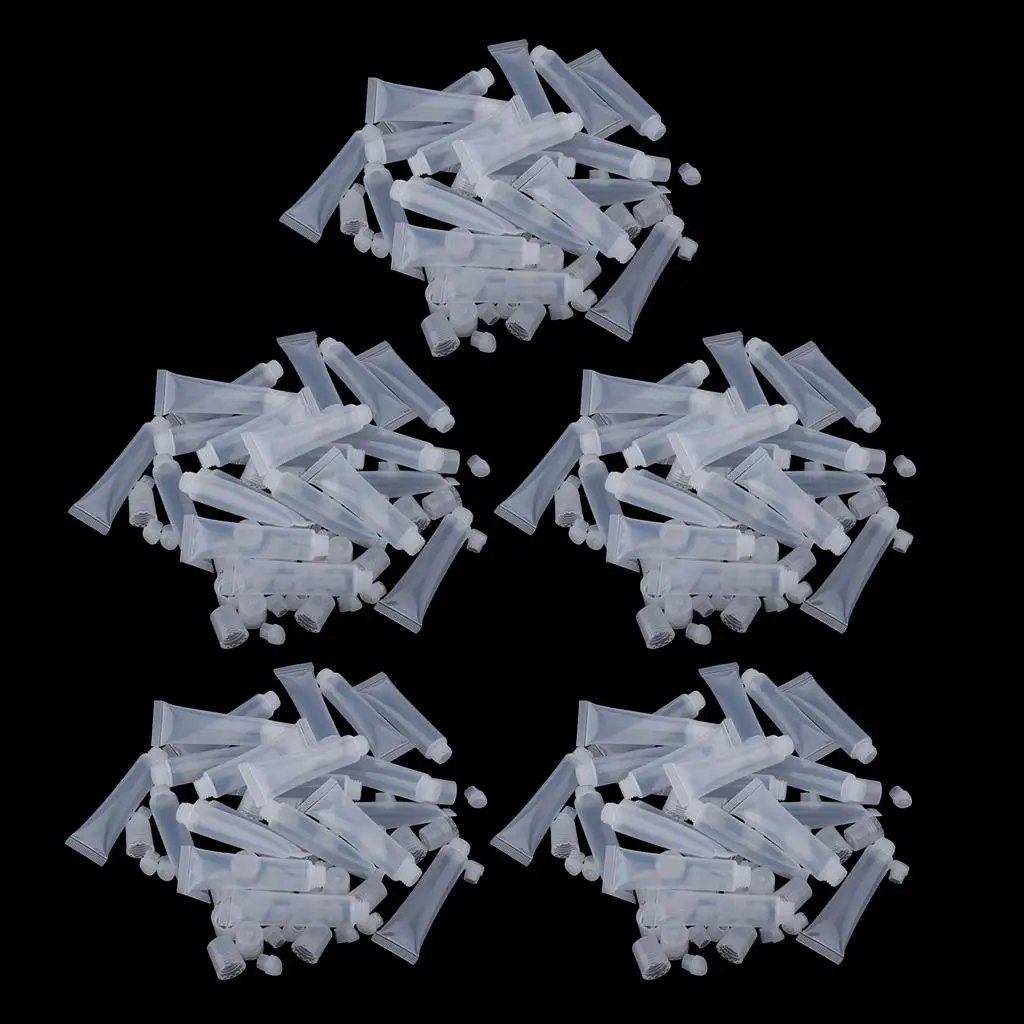 100개 8g 빈 립글로스 DIY 스퀴즈 튜브 립 스테인 틴트 용기 병