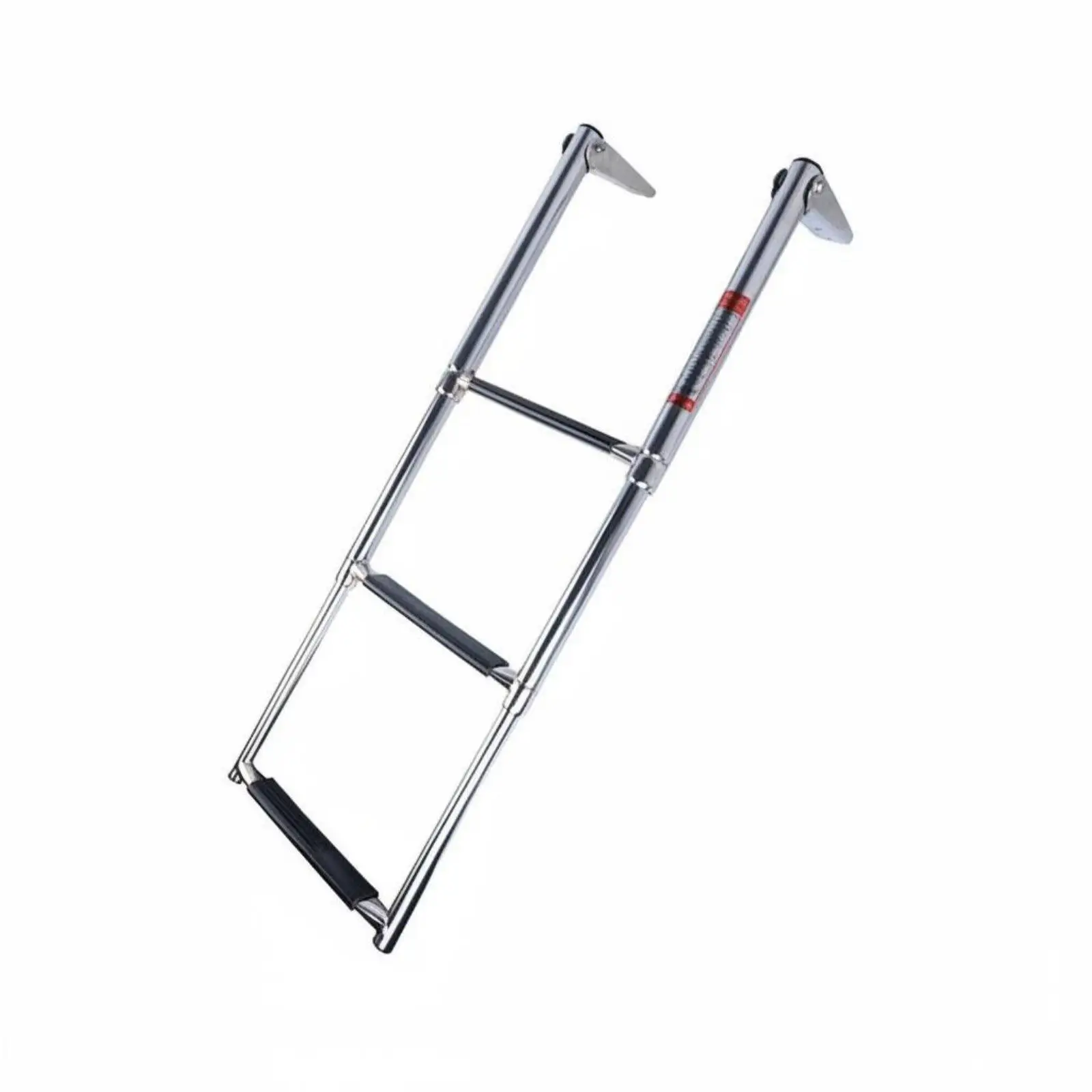 Three-Step Telescopic Boat Ladder Anti-Slip Steps Stainless Steel Boarding Ladder for Yacht