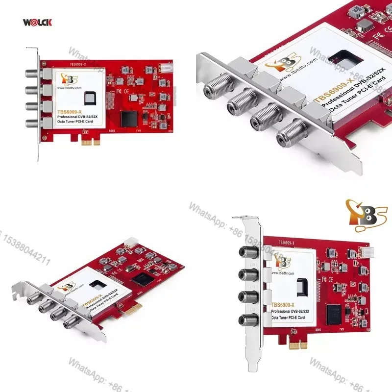 Hot Sale Wolck TBS 6909X V2 DVBS2/S2X Tuner Pcle Card Streaming Card FTA Satellite Receiver