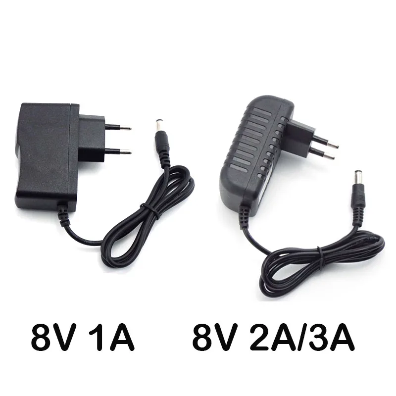 AC 110v 220v to DC 8V Power Supply Adapter 8 Volt 1A 2A 3A 1000ma 2000ma 3000ma wall Charger EU US Plug Converter Universal a1